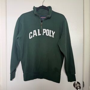Jansport Cal Poly Green Quarter-Zip Sweatshirt - Men's Small Embroidered